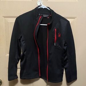 Kid’s Spyder Black Jacket with Red Accents
